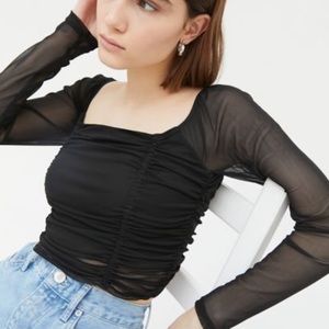 NWOT Urban Outfitters Mesh Long Sleeve Crop top. M